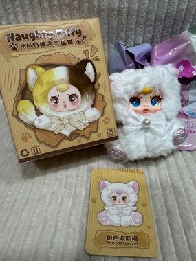 PINK PERSIAN CAT-MM Sugar Baby  Naughty Kitty.Tail spins!Verified. New.